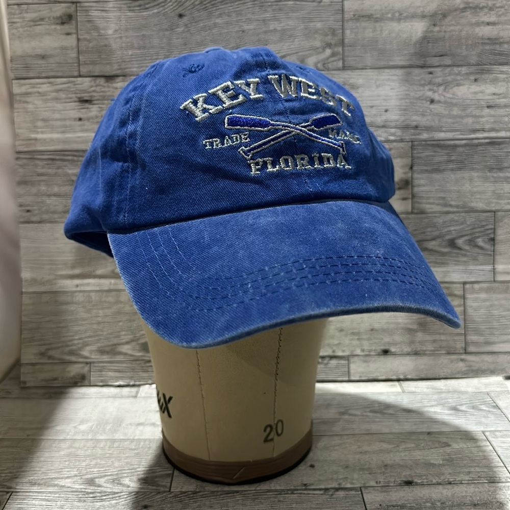 Key west Florida blue distressed baseball cap hat